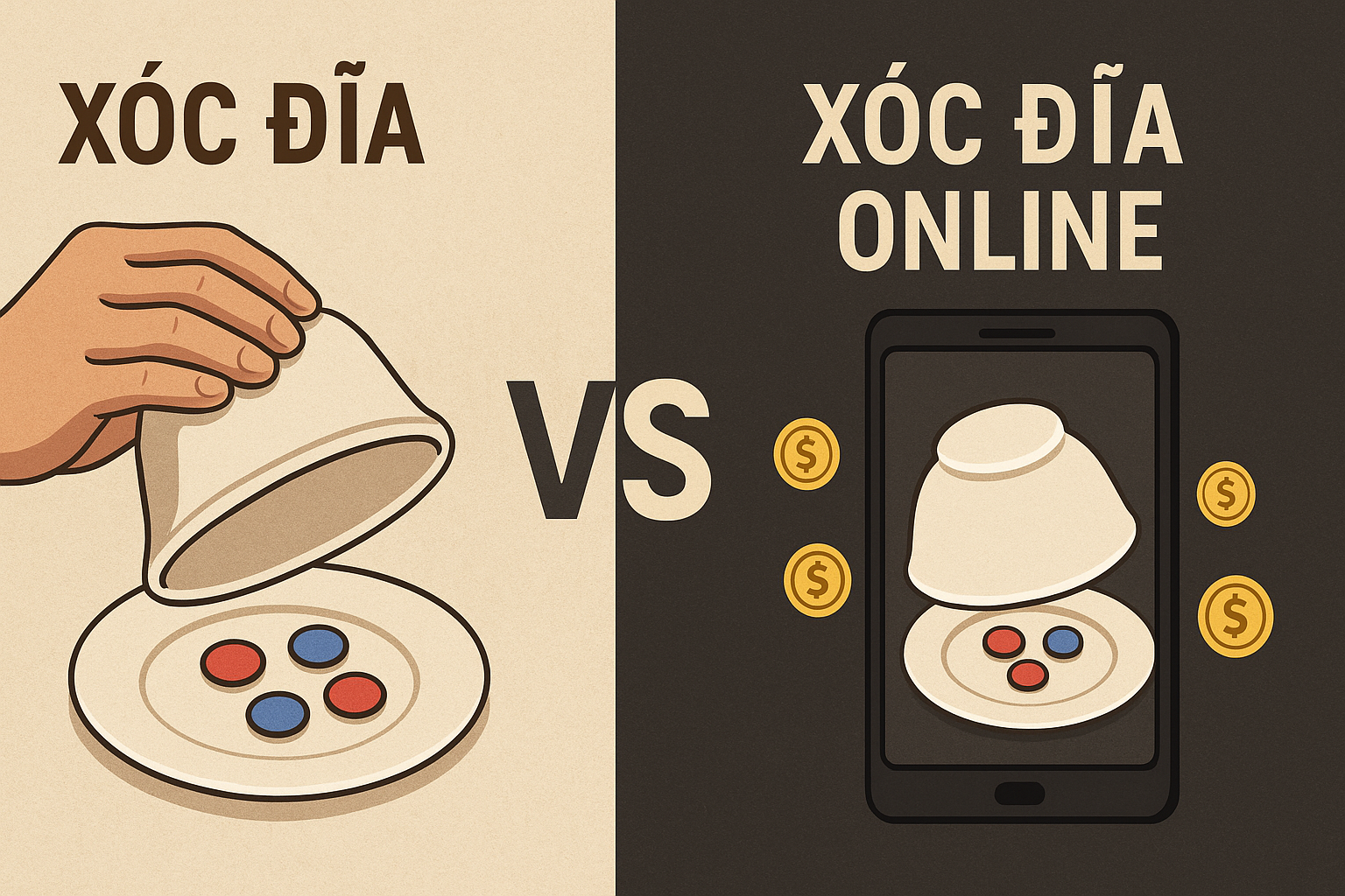 Xóc Đĩa Truyền Thống và Xóc Đĩa Online – So Sánh, Cách Chơi & Mẹo Thắng post thumbnail image